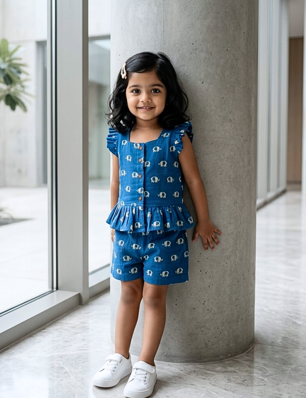 Boho Blue Elephant Print Co-Ords