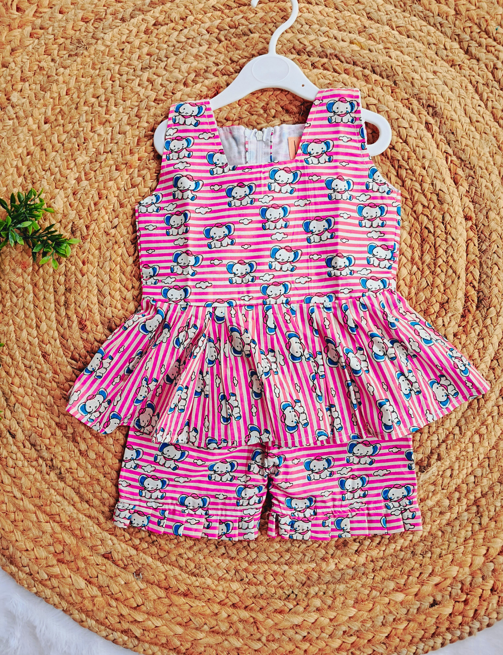Cute Pink Baby Elephant Coords set