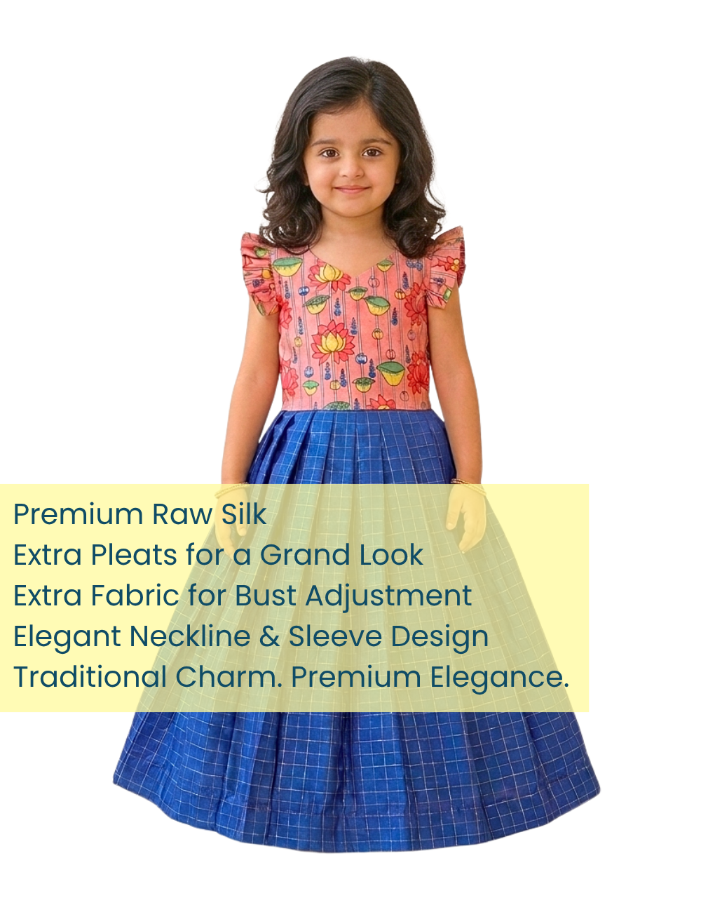 Royal Blue ethnic dress details
