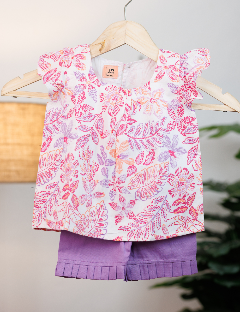 Lavendar Floral Cotton Set