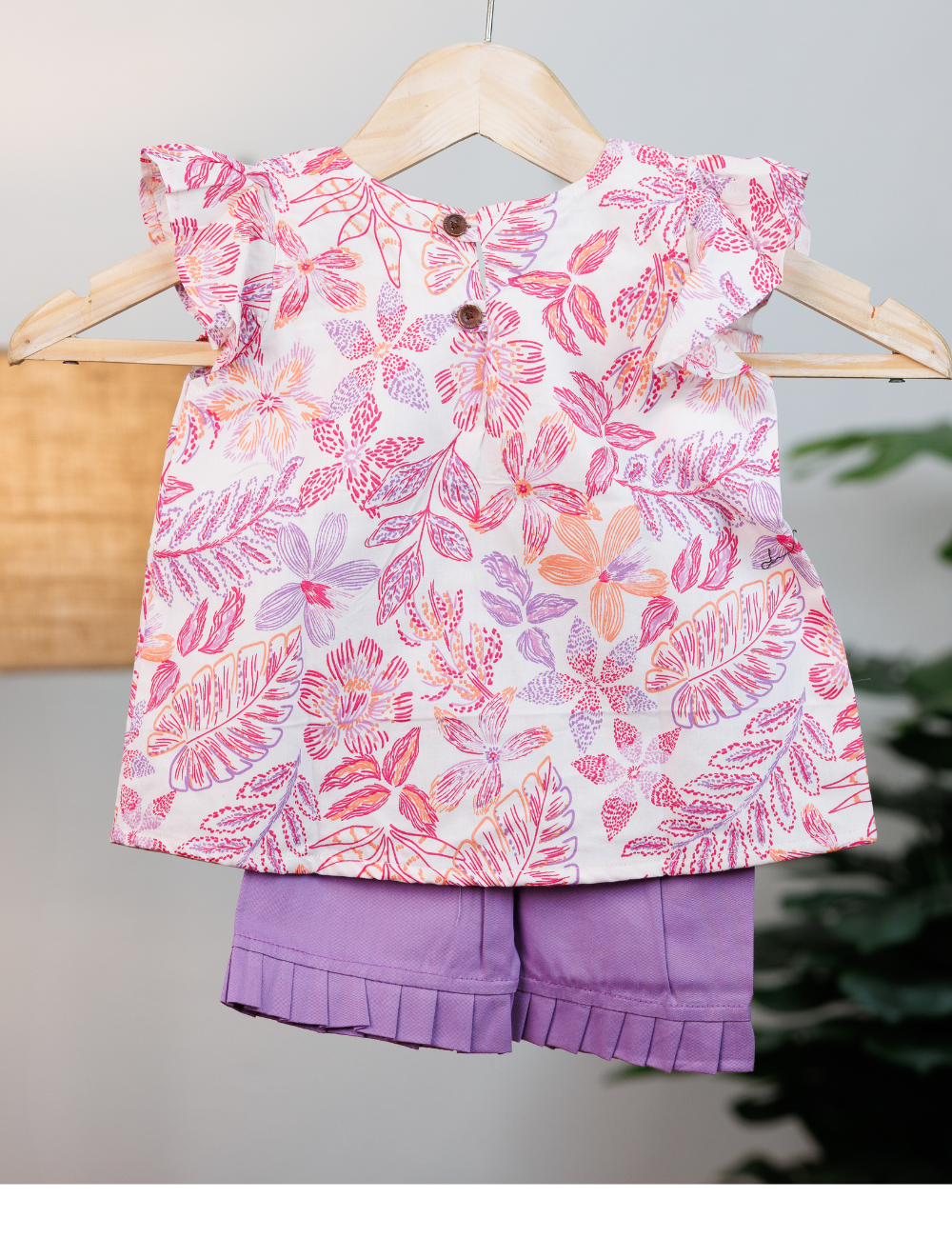 Lavendar Floral Cotton Set