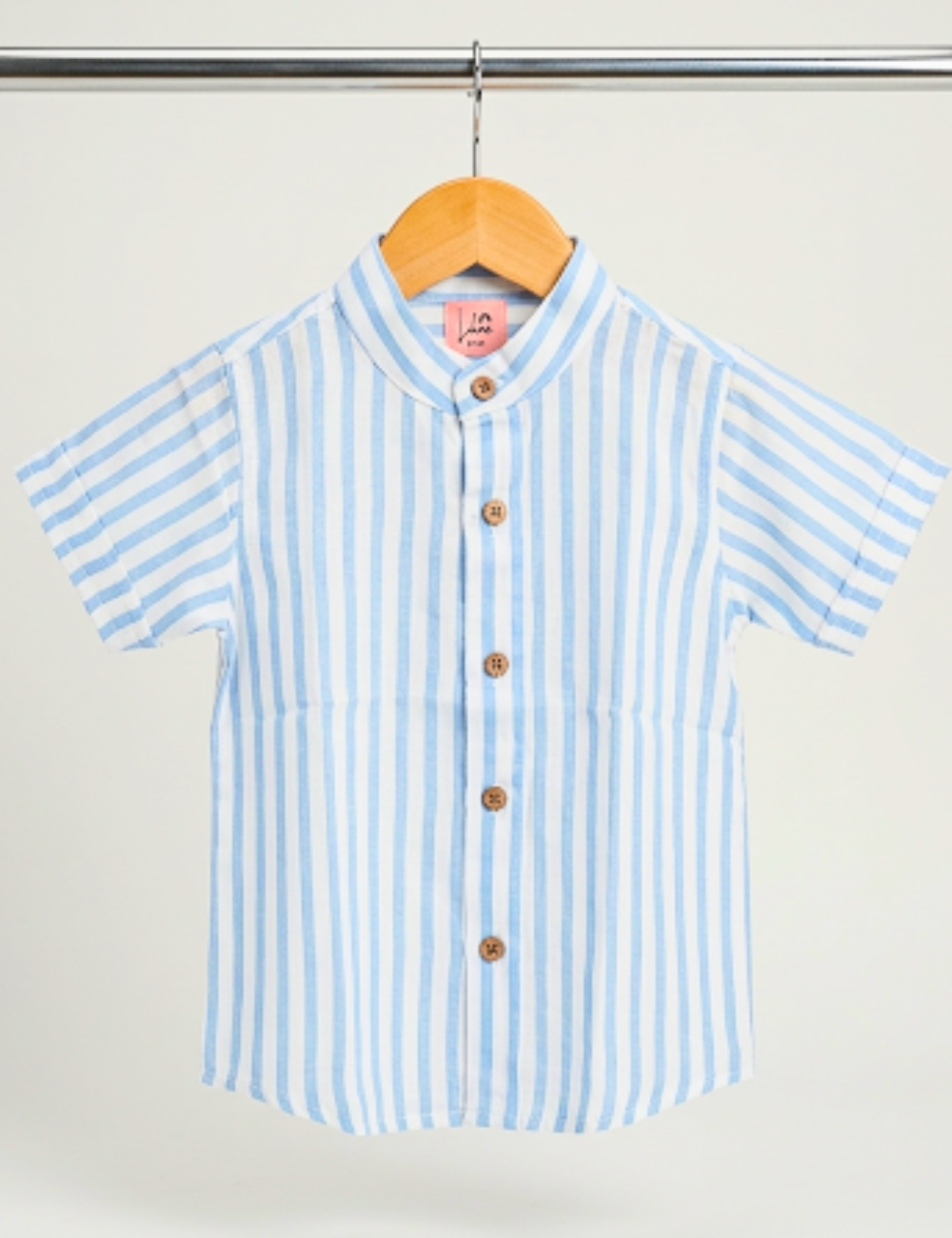 Cotton Blue Striped Shirt for Kids