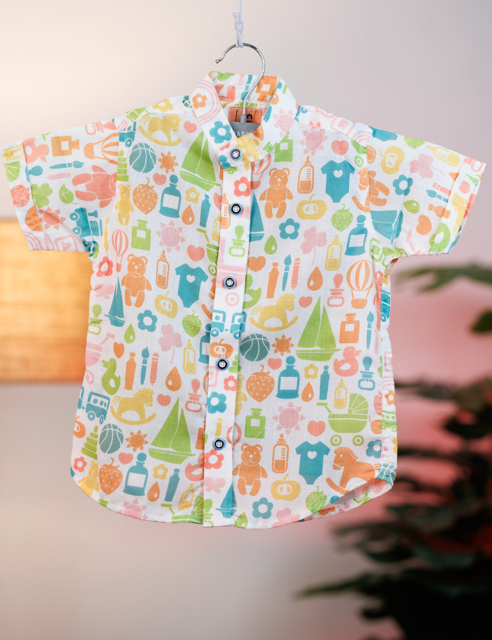 Cute Pastel Toys Half Sleeve Boys Shirt