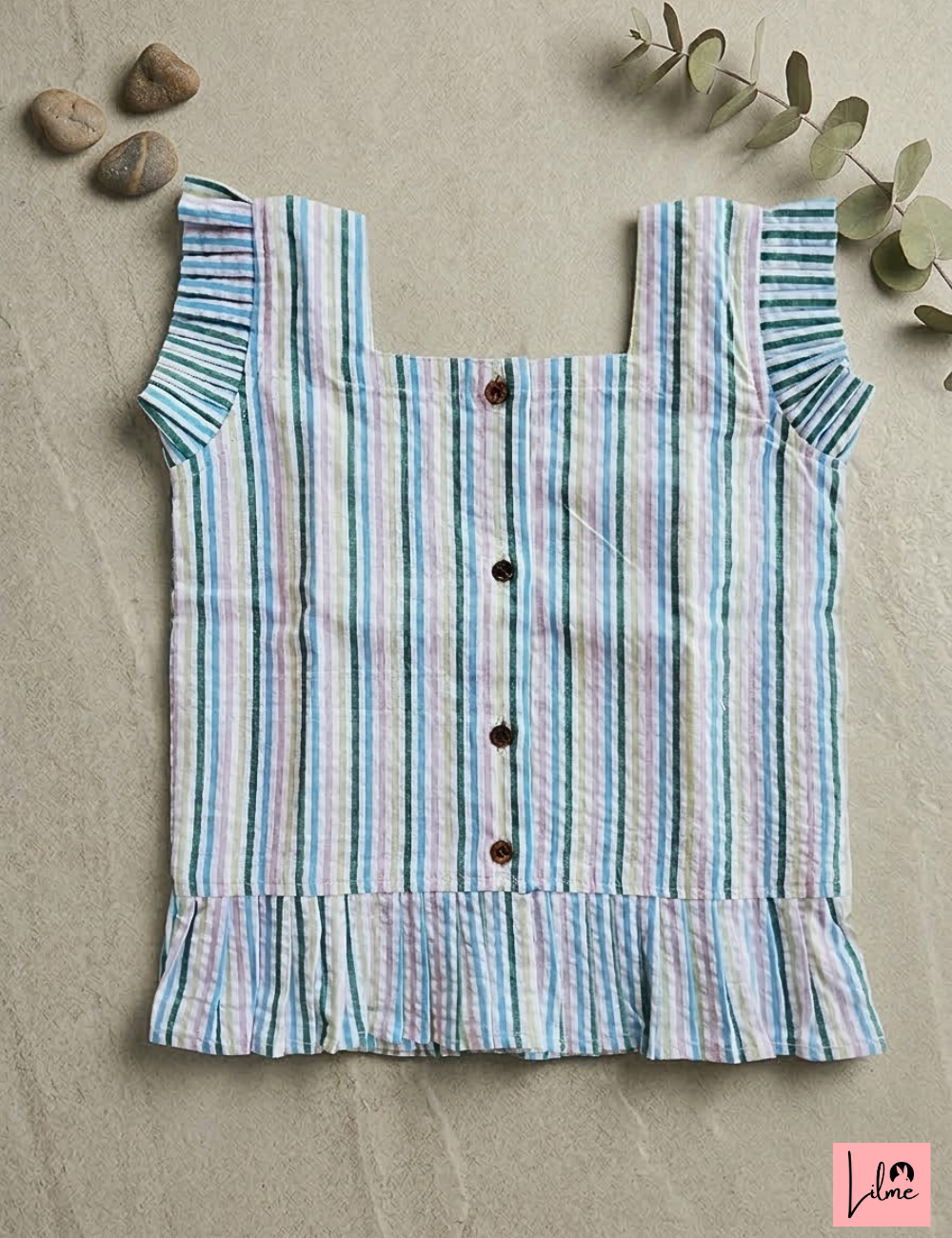 Pastel Stripe Cotton Co-ord set