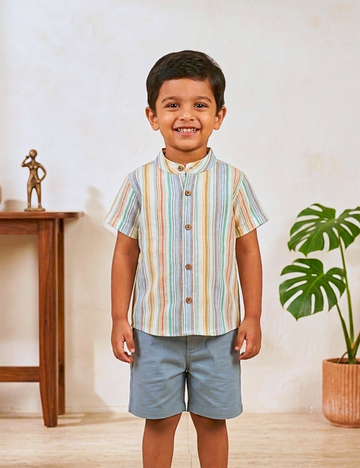 Multi Striped Cotton Shirt