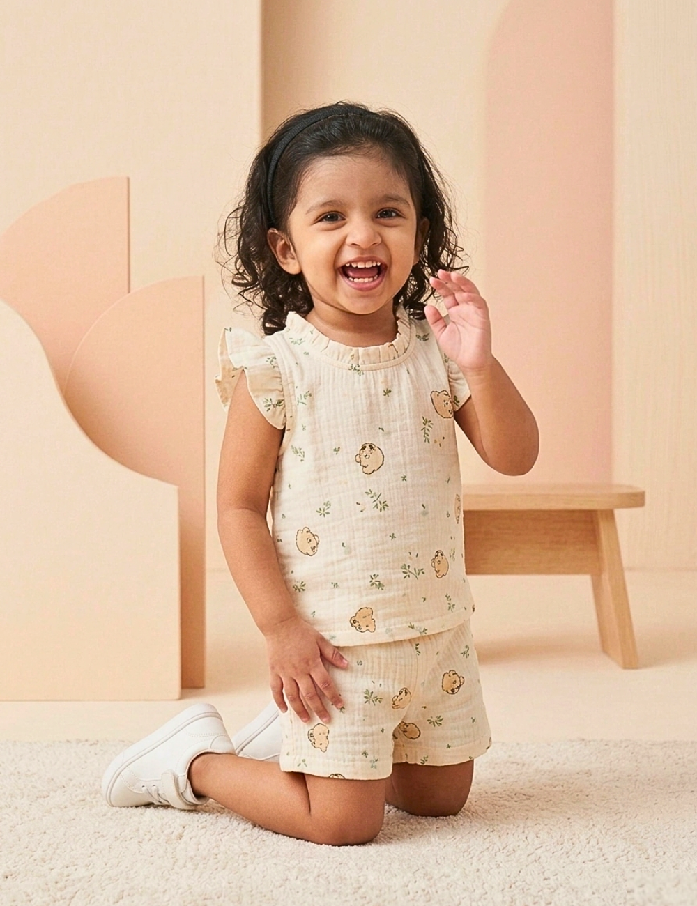 Ivory Meadow Cotton Co-ords for Girls
