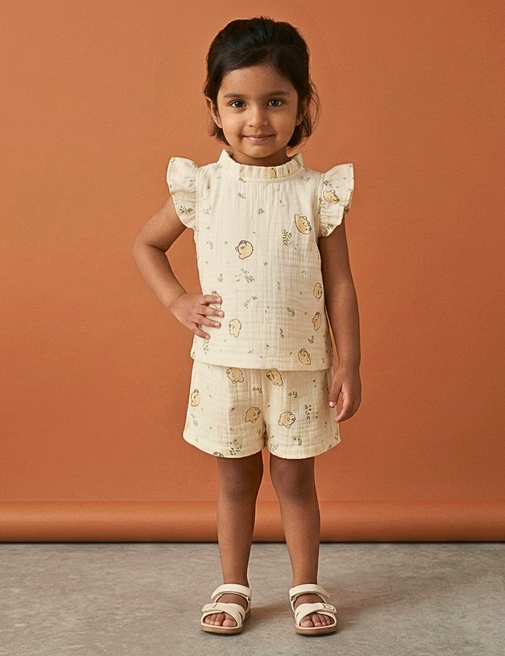 Ivory Meadow Cotton Co-ords for Girls