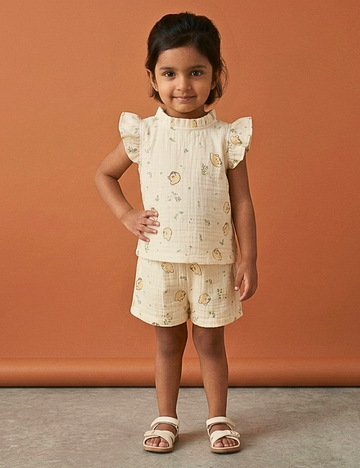 Ivory Meadow Cotton Co-ords for Girls