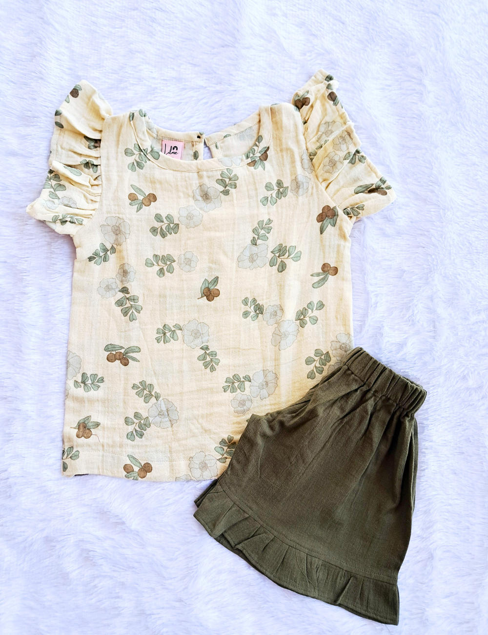 Olive Berry Soft Cotton Co-ord Set for Kids