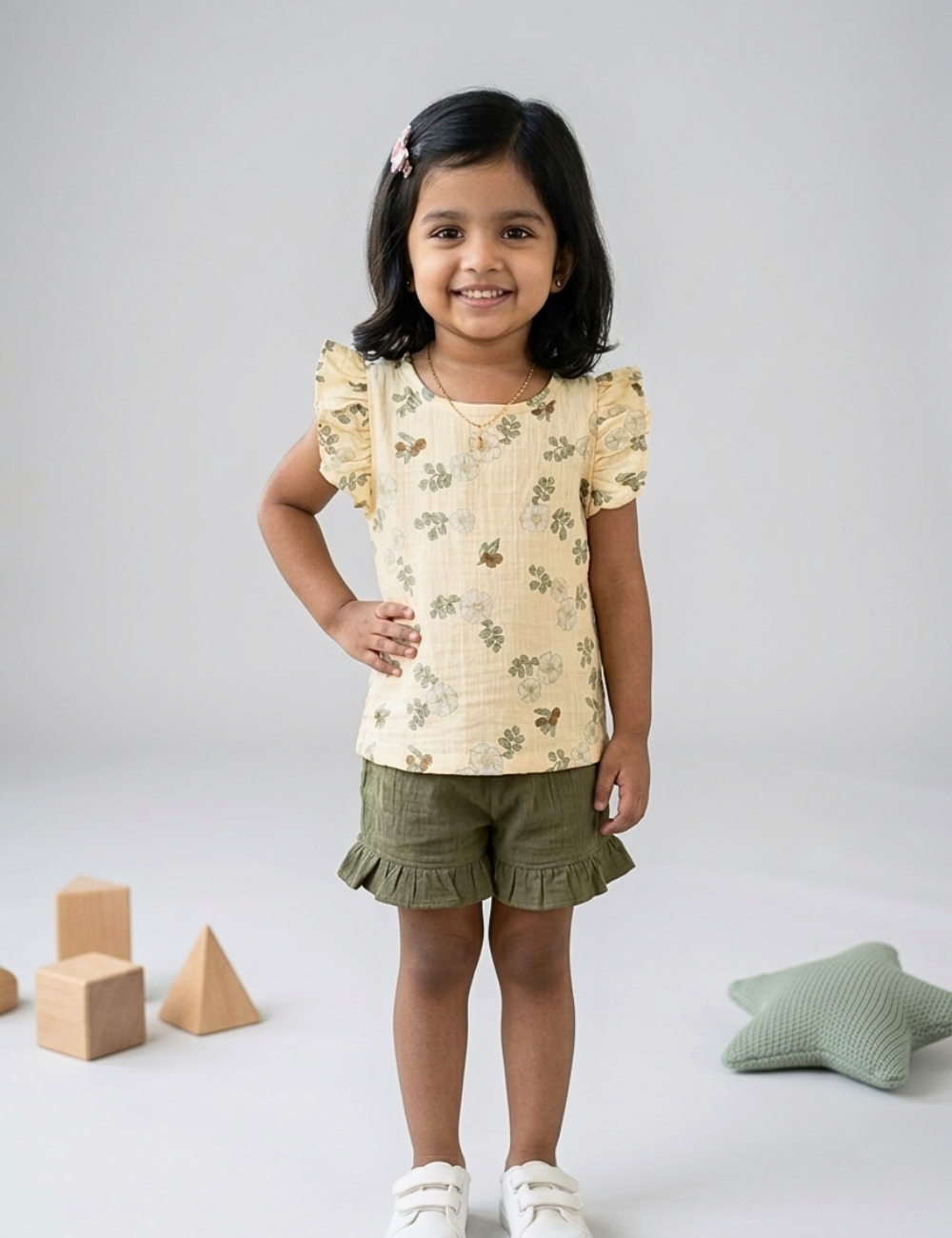 Olive Berry Soft Cotton Co-ord Set for Kids