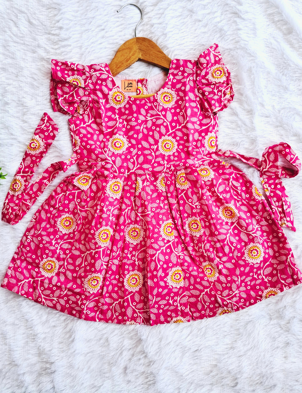 Pink Floral Cotton Frock