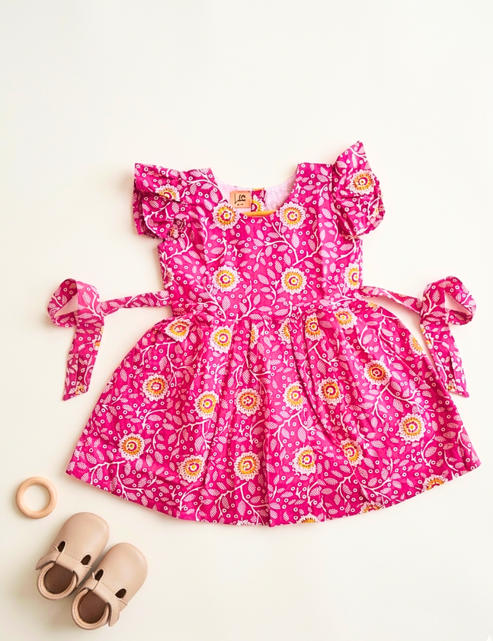 Pink Floral Cotton Frock