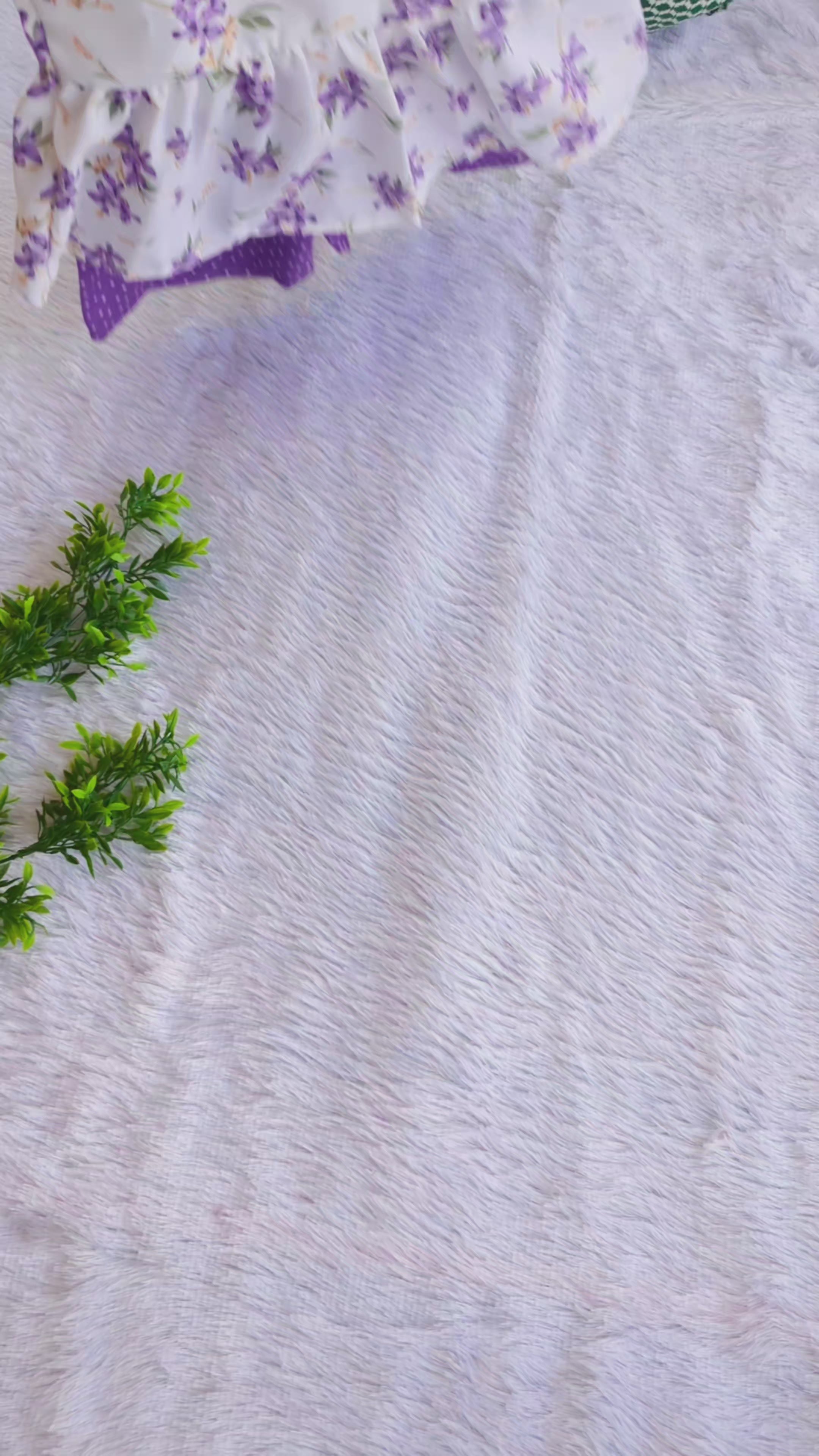 Elegant Purple Floral Cotton Co-ord Set for Girls