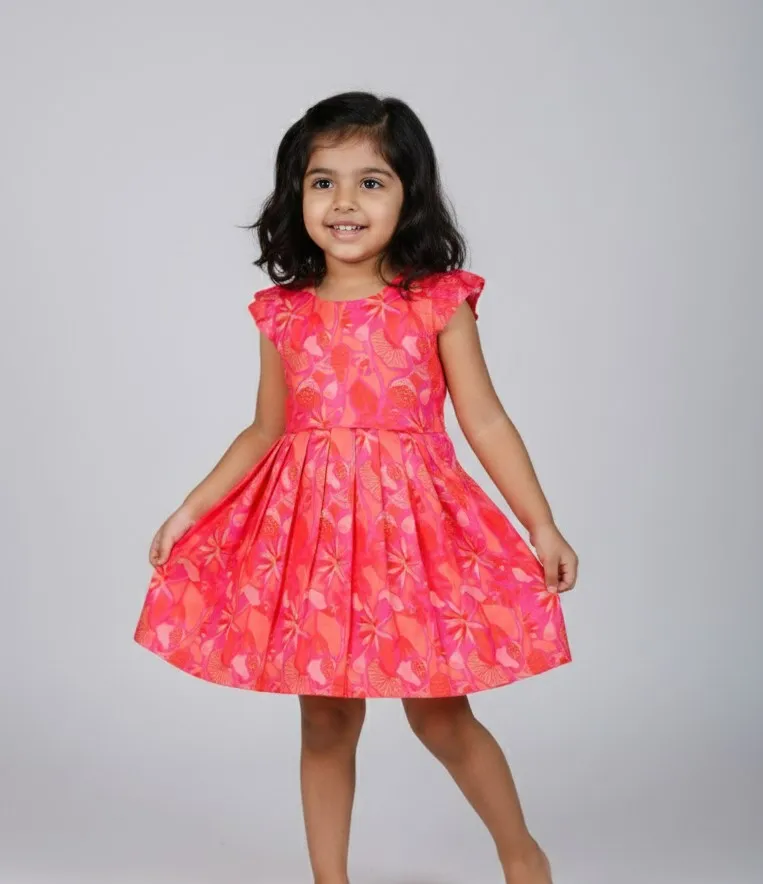 [FRS2250004A] Charming Red Frock (6-12M)