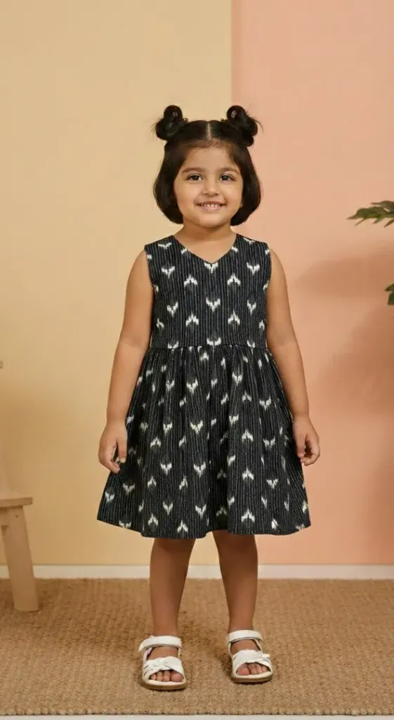 [FRS4250002A] Chic Black Frock  (6-12M)