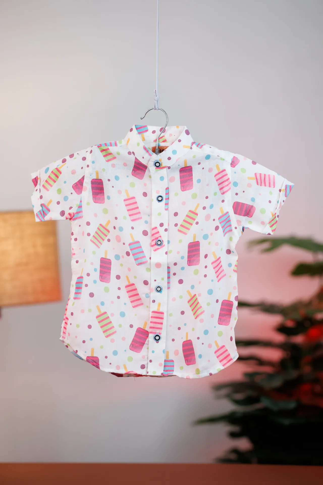 [SHS1250007A] Creamy Print Shirt  (6-12M)