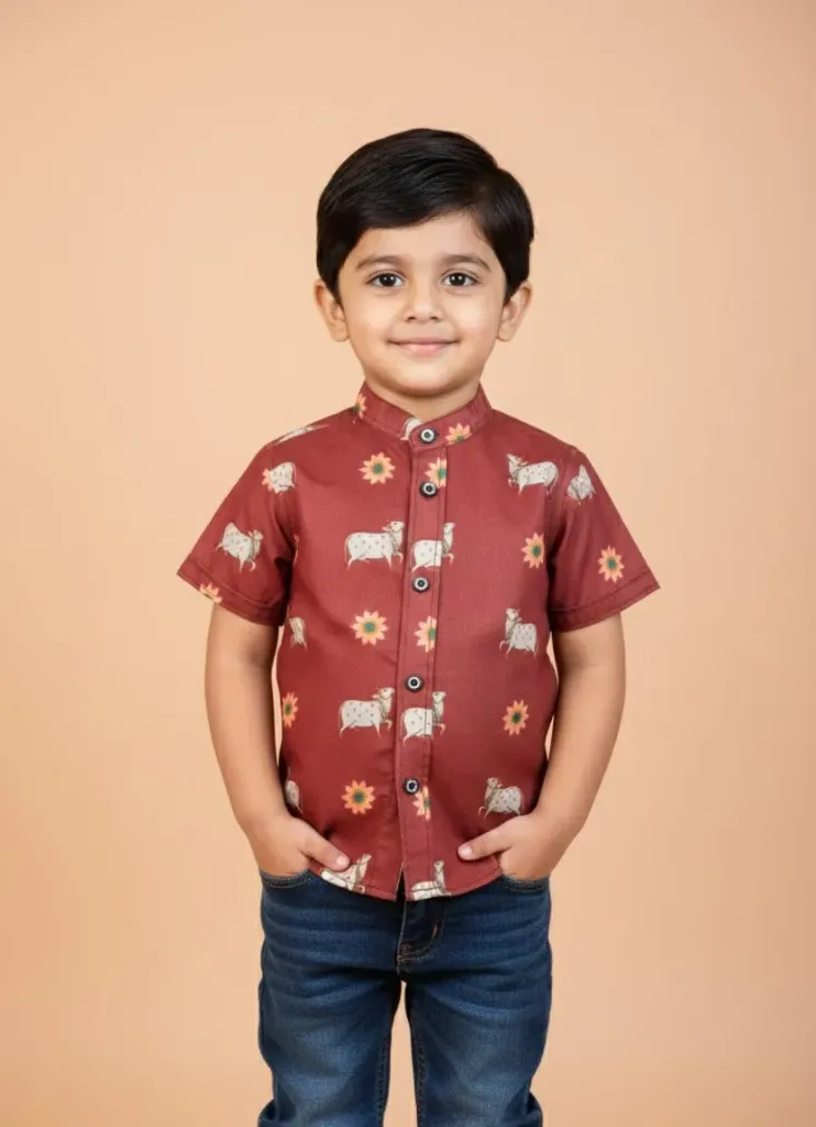 [SHS1250008A] Rustic charm Shirt (6-12M)