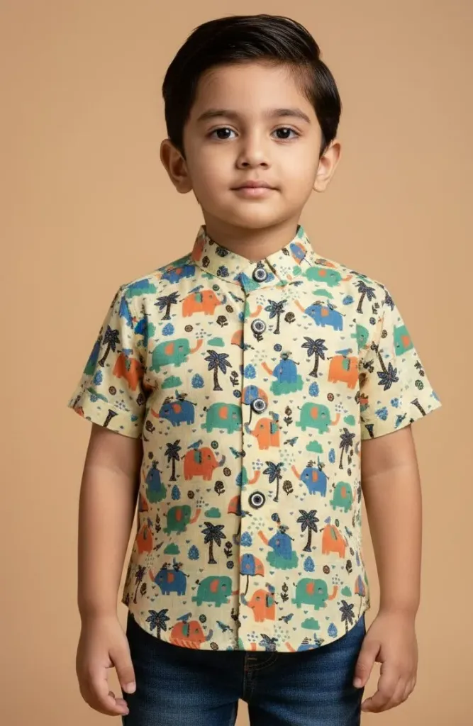 [SHS1250009A] Safari Print Shirt (6-12M)