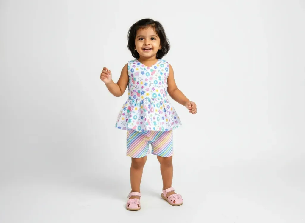 [TBS3250008] Rainbow Peplum Set (12 -18M)